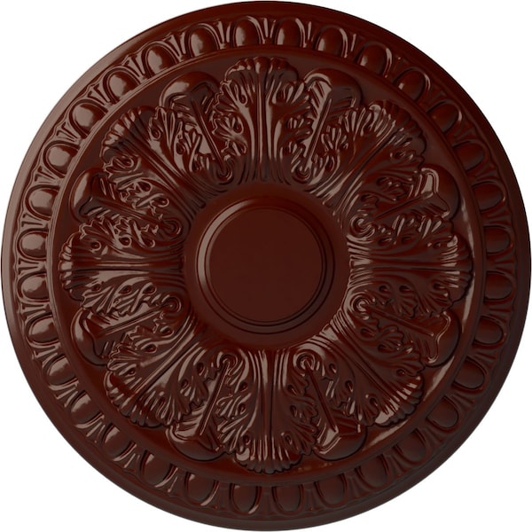 Ekena Millwork Colton Ceiling Medallion (Fits Canopies up to 4 3/4"), 15 3/4"OD x 1 1/2"P, Brushed Mahogany CM15CNBMF - main